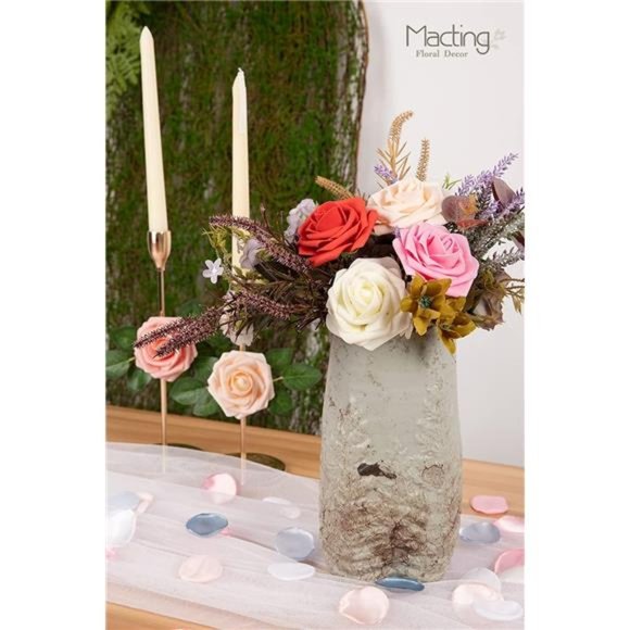 Artificial Rose Flowers, 30pcs Real Touch Fake Foam Flowers for Wedding Party - Picture 3 of 6